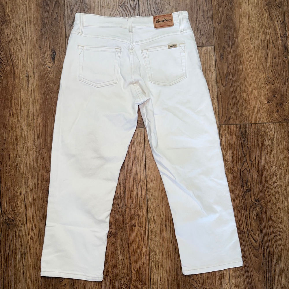 Levi Strauss Signature White Straight Leg Jeans Size 4 28x22 Denim y2k cotton